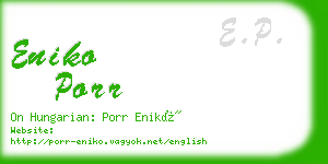 eniko porr business card